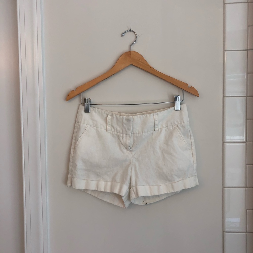 Forever 21 White Linen Shorts, size 4